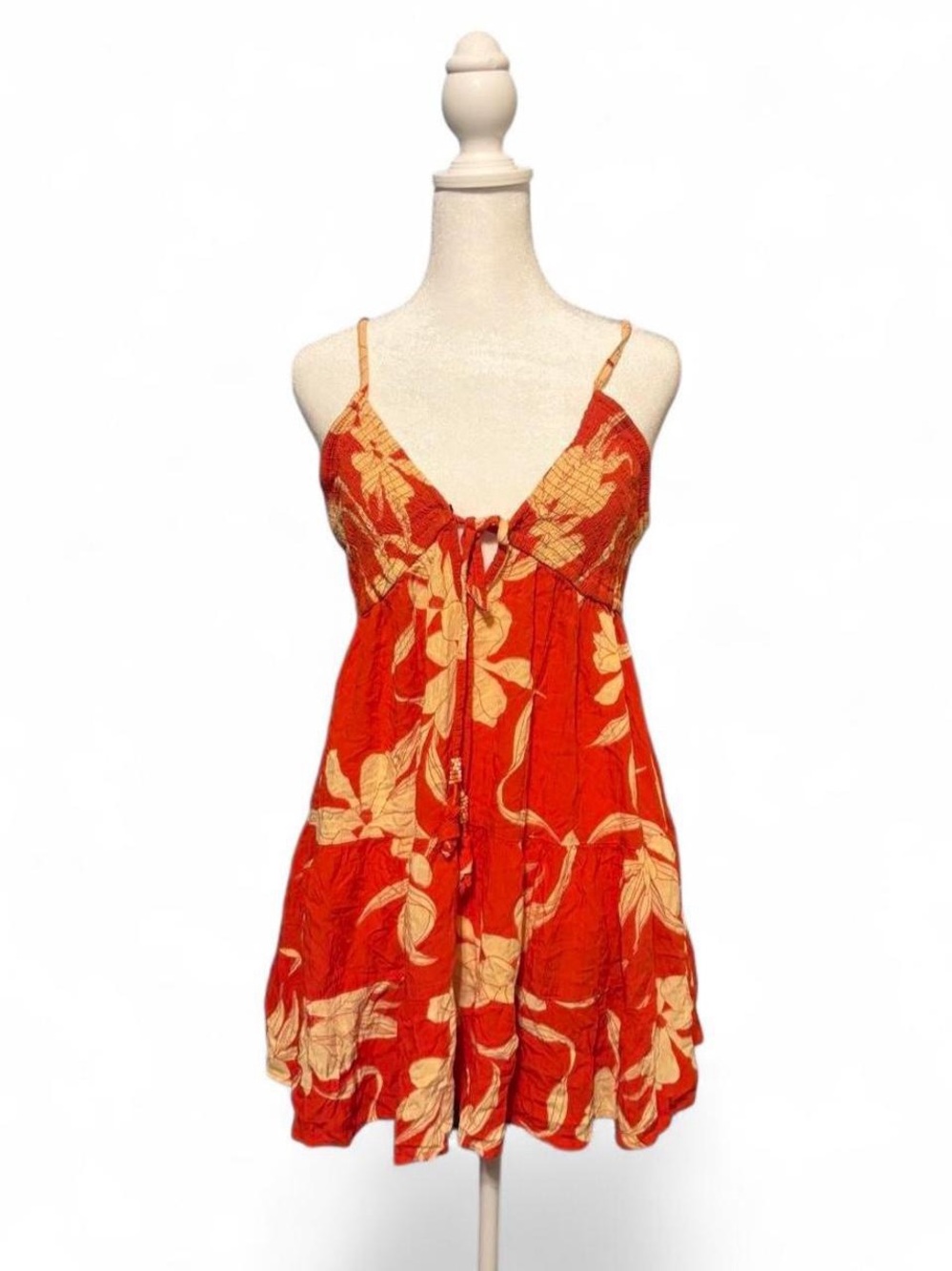 SHEIN Red & yellow Floral Mini Dress